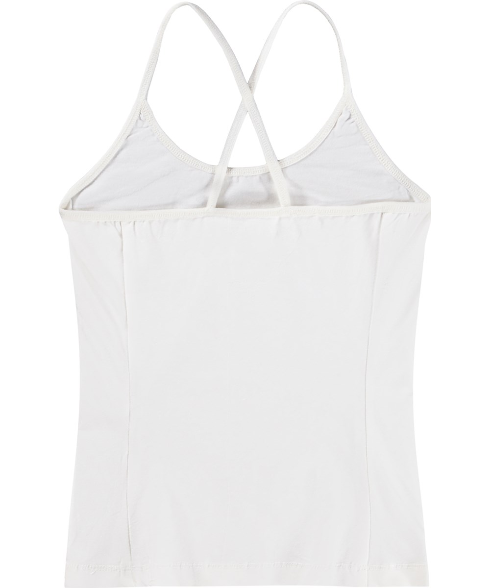 Janis - White Star - White organic cotton vest